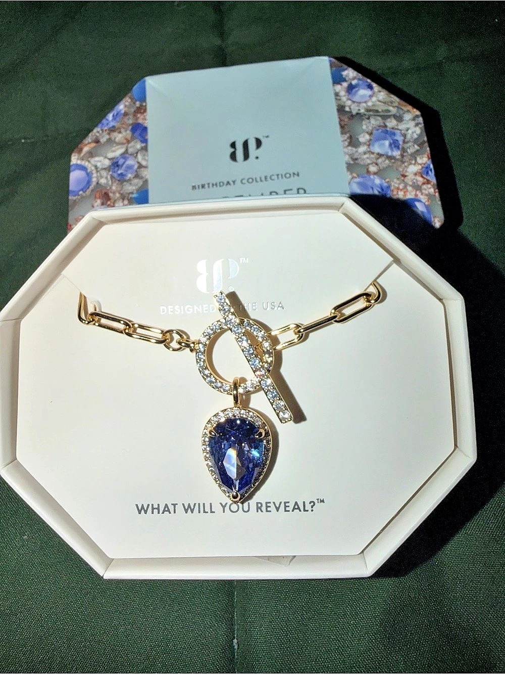 BP RETRO December Necklace-Do A Double Take Tanzanite on Gold RBP8510